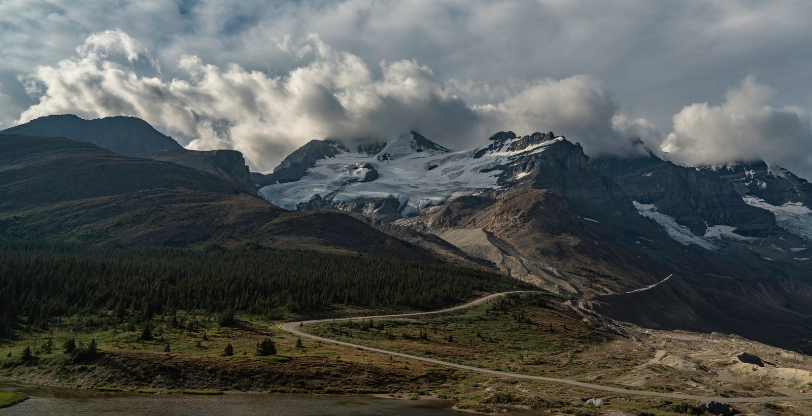 Clouds above a glacier.